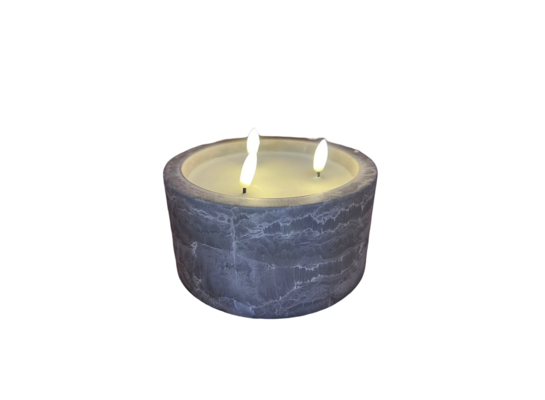 Świeca LED 3 knoty 16 x 7,5 cm