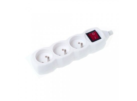 Przedłużacz potrójny z uziemieniem i wyłącznikiem GP-3ZW 3 m