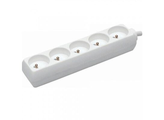 Gniazdo przedłużacza z uziemieniem GP-5Z biały