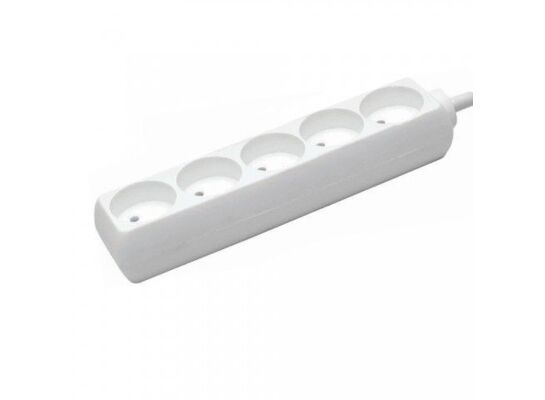 Gniazdo przedłużacza  poczwórne bez uziemienia GP-5B biały