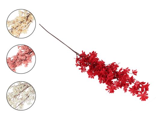 Gałązka wiśni 113 cm biały / różowy