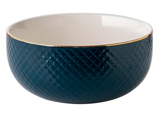 Salaterka Tiffany złota obwódka 13 cm granatowy