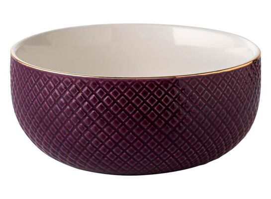 Salaterka Tiffany violet złota obwódka 13 cm fioletowy