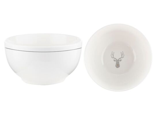 Salaterka Mystic jeleń 13 cm biały