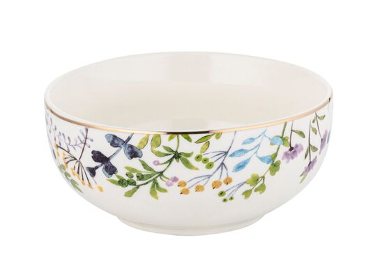 Salaterka Silvia zielone gałązki 13 cm biały