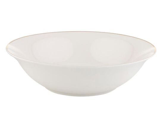 Salaterka Bellissima ze złotą obwódką 23 cm biały