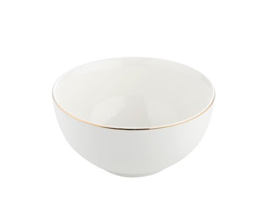 Salaterka Bellissima ze złotą obwódką 14 cm biały
