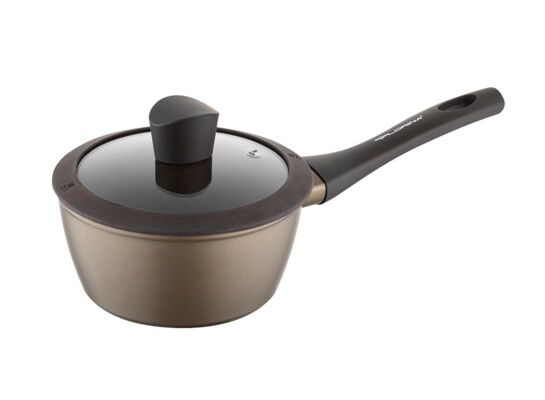 Rondel aluminiowy Cava z pokrywką 16 cm 1100 ml brązowy