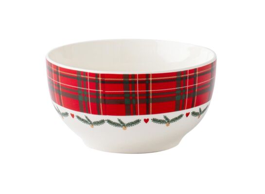 Salaterka Santana świąteczna kratka 13 cm wielokolorowy