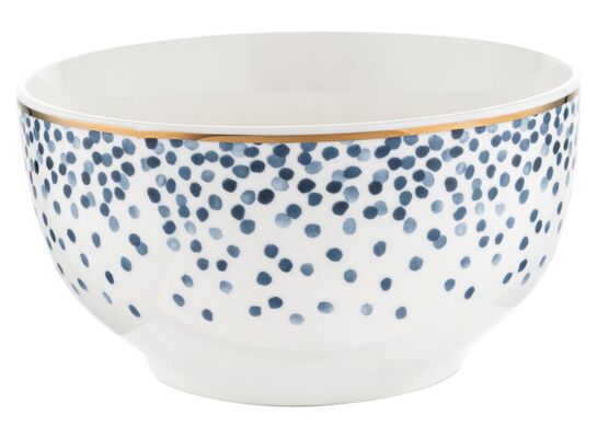 Salaterka Mare Faith kropki 13 cm niebiesko-biały