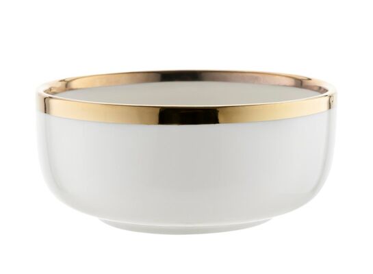 Salaterka Berlotti 15 cm ze złotą obwódką biały