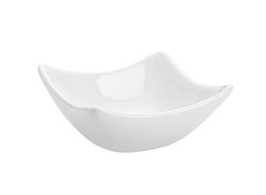 Komplet 4 salaterek Adria kwadrat biały