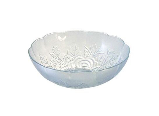 Salaterka Róża szroniona 18 cm transparentny