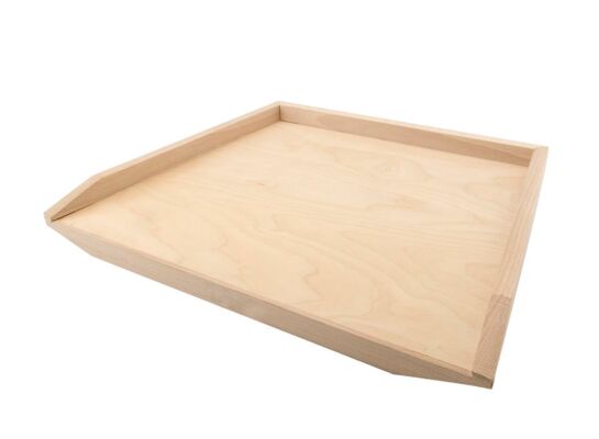 Stolnica do ciasta drewniana 71 x 40 cm duża beżowy