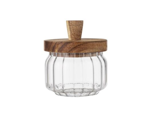 Pojemnik Acacia 250 ml szklany z drewnianą przykrywką