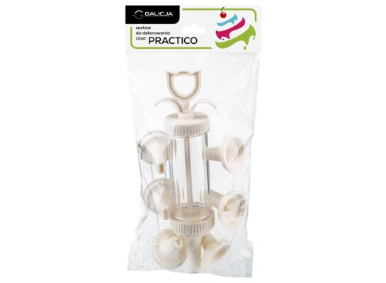 Zestaw do dekoracji ciast Practico kremowy