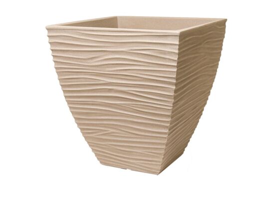 Doniczka kwadratowa Sand 40 cm beżowy