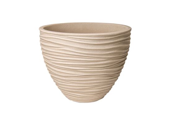 Doniczka okrągła Sand 40 x 31 cm beżowy