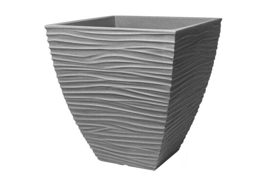 Doniczka kwadratowa Sand 40 cm szary