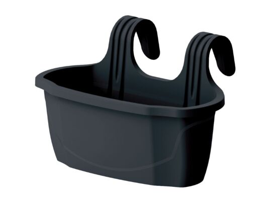 Doniczka balkonowa z uchwytem Nizza 38 cm antracytowy