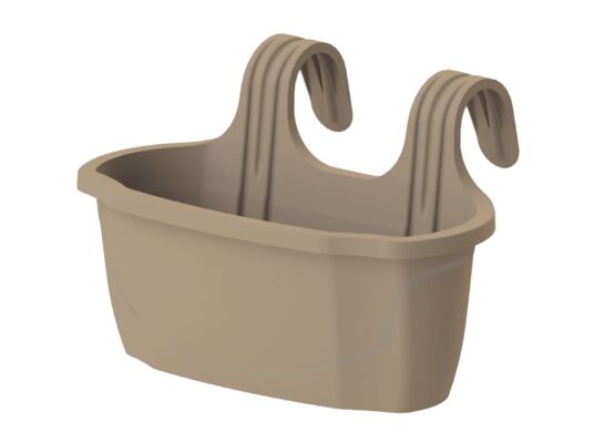Doniczka balkonowa z uchwytem Nizza M 38 cm 25144 mokka