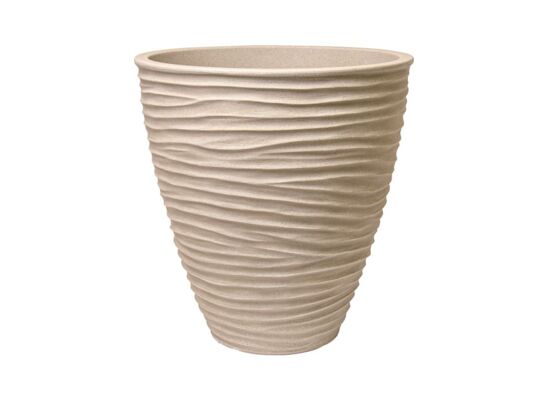 Doniczka okrągła Sand 40 x 42 cm beżowy