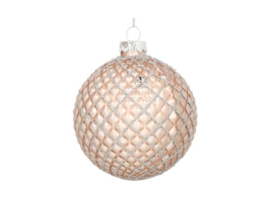 Zestaw bombek szklanych 8 cm brązowo-srebrny mix