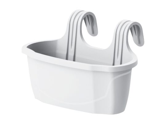 Doniczka balkonowa z uchwytem Nizza M 38 cm 25144 biały
