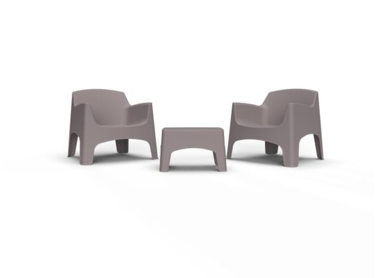 Zestaw mebli Ibiza stolik i 2 fotele taupe