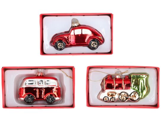 Bombka szklana pojazdy mix