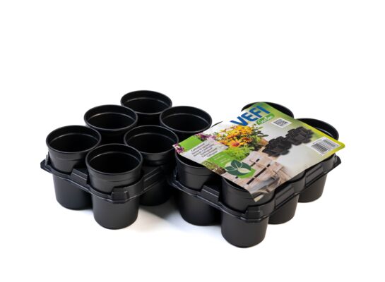 Podwójny zestaw doniczek 6,5 cm z podstawką