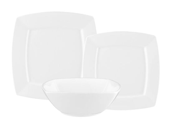 Zestaw talerzy obiadowych Arcadia dla 6 osób biały