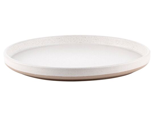 Talerz płytki Lila 26,5 cm nakrapiany biały