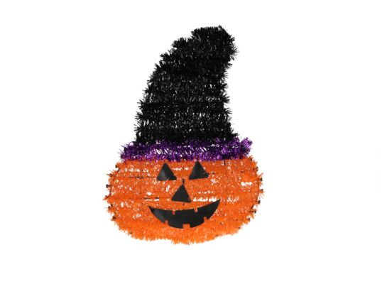 Dekoracja Halloween dynia z łańcucha 30 x 38 cm