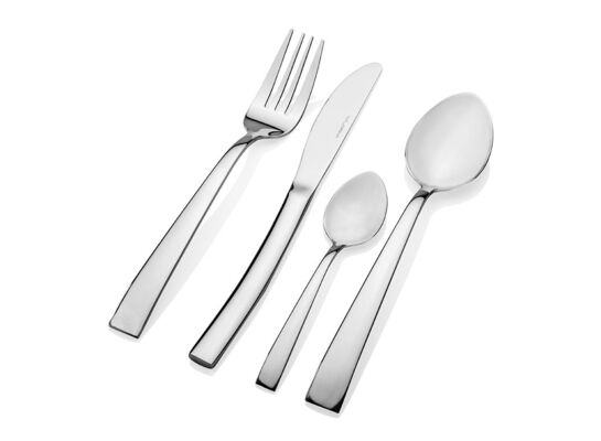 Sztućce Avangarda Flock 24 elementy srebrny