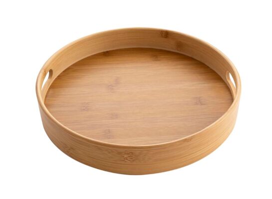 Taca bambusowa okrągła Bambou 30 x 5 cm brązowy