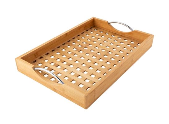 Taca bambusowa Bambou prostokątna 43 x 29 x 5 cm brązowy