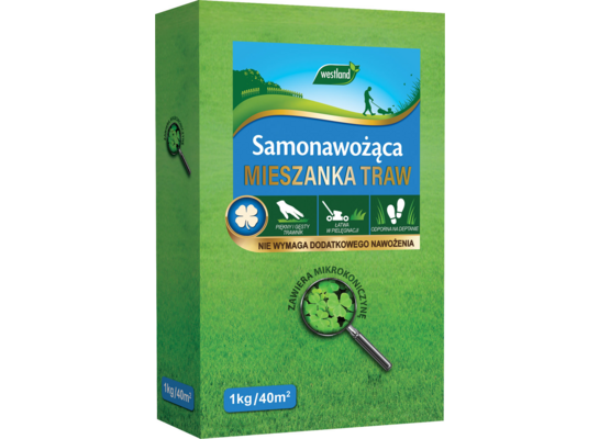 Mieszanka nasion traw Samonawożąca karton 1 kg/40 m2 Westland