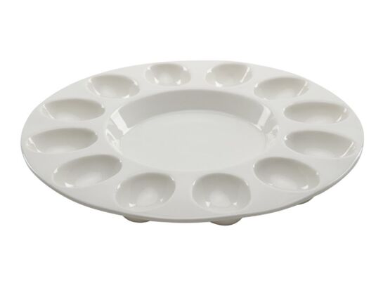 Talerz do jaj Premium biały