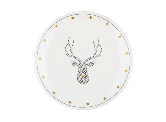 Talerz deserowy Mystic 20 cm jeleń kremowy