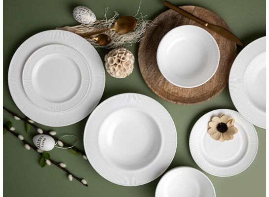 Talerz deserowy Milano 17,5 cm biały
