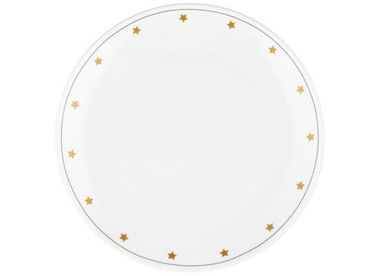 Talerz płytki Mystic gwiazdki 26,5 cm biały