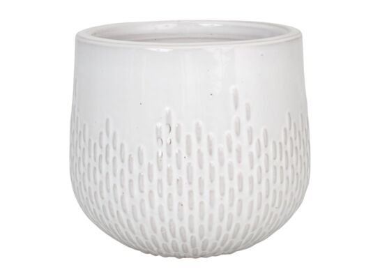 Donica szkliwo 37 x 31 cm mrozoodporna biały