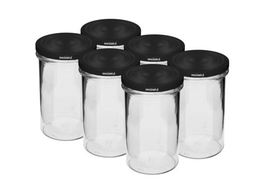 Słoik 545 ml fi 82 z zakrętką 6 sztuk