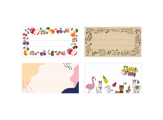 Etykieta samoprzylepna 85 x 45 mm 20 sztuk mix