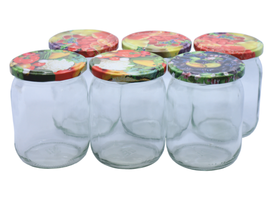 Słoik 0,5 l z nakrętką 82 mm 6 sztuk