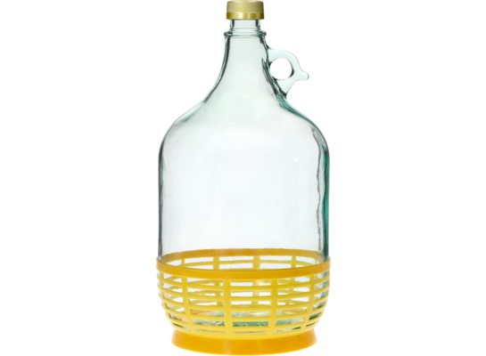 Gąsior 5 l z zakrętką i koszykiem plastikowym