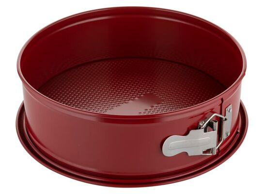 Tortownica nierdzewna Deliss z klamrą i talerzem 23,5 x 8 cm bordowy