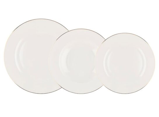 Zestaw obiadowy Valentina dla 6 osób kremowy