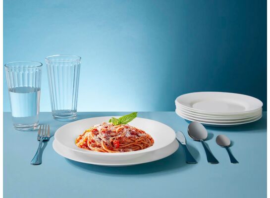 Zestaw obiadowy Vienna dla 6 osób talerze + sztućce + szklanki